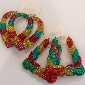 80’s Style earrings 2 pairs
